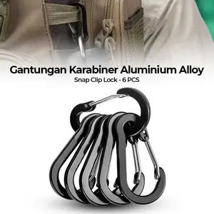 Gantungan Carabiner Aluminium Alloy Snap Clip Lock 6 PCS - CC1