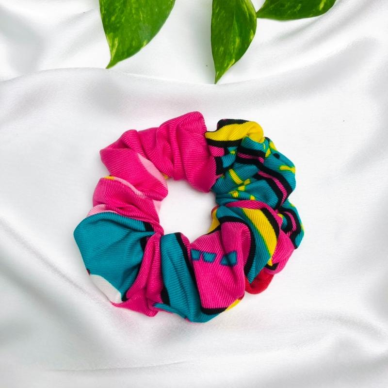 Dây cột tóc HUMI vải cotton mềm chống gãy tóc dây buộc scrunchies co giãn cao cấp Nữ Women 2