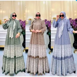 BIANCA SET HIJAB VIRAL SUPER JUMBO M L XL XXL//GAMIS CERUTY BABYDOLL SET HIJAB SUPER JUMBO FREE HIJAB FIYYACOLLECTION