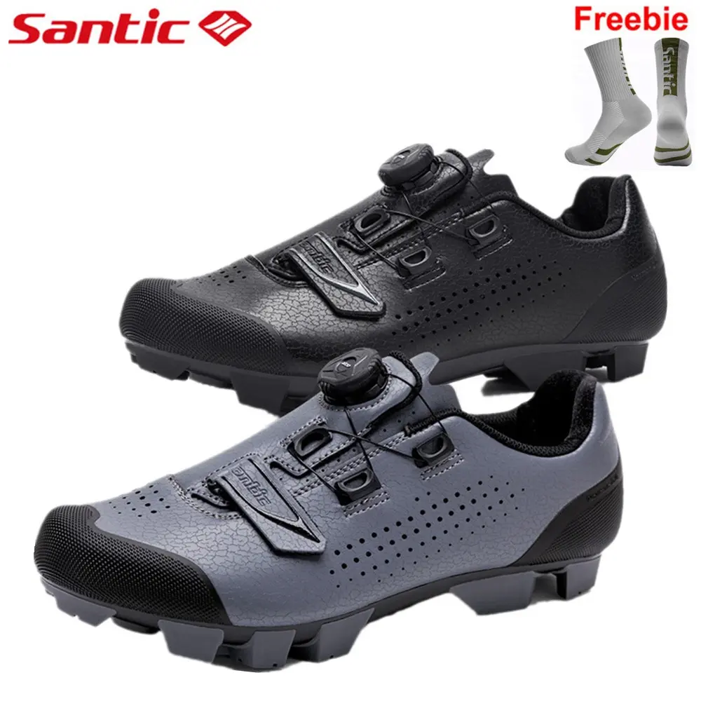 Santic Cycling Shoes Men Women Breathable Rotating Buckle TPU Locking MTB Cleats Bike Sneakers S23038