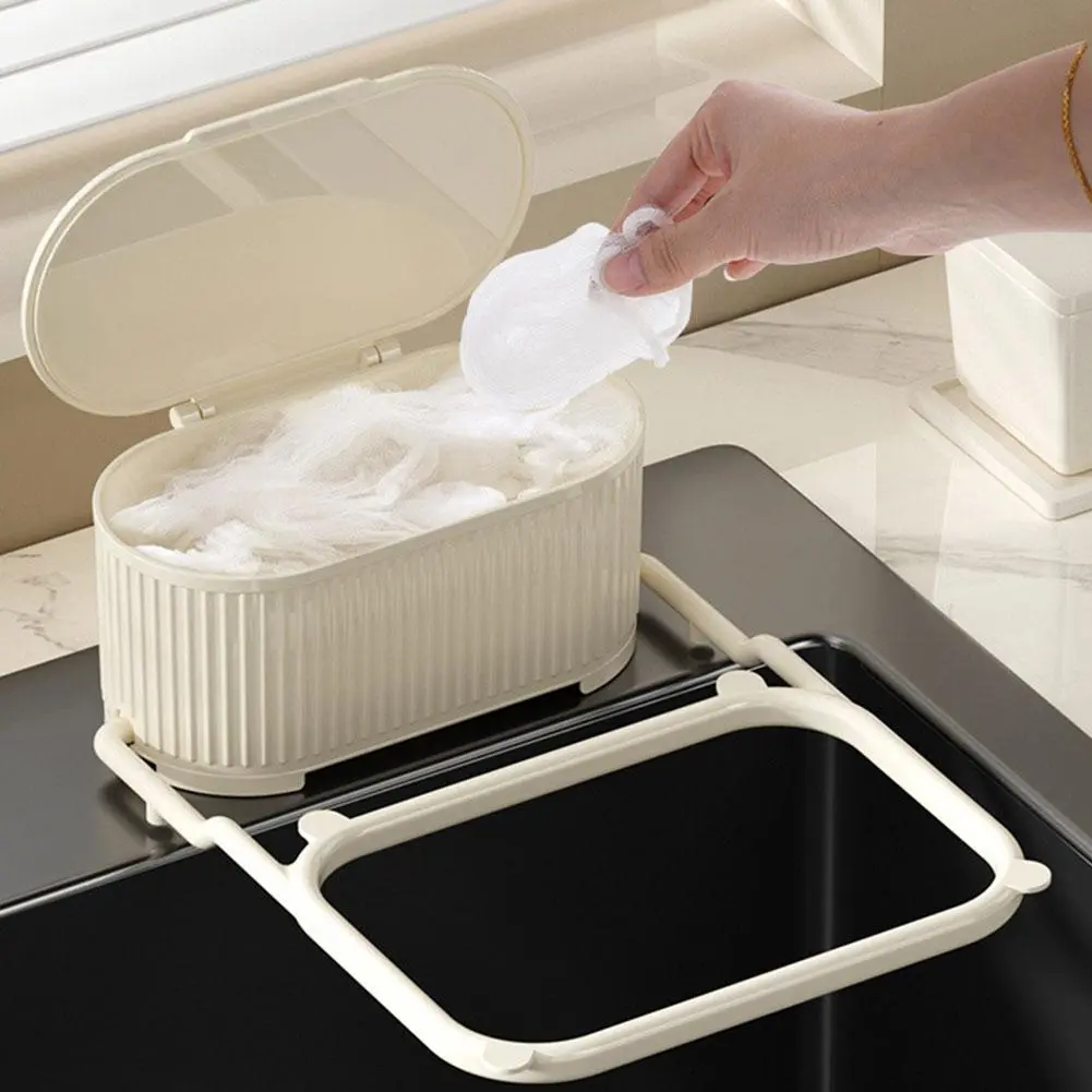 Food Waste Sink Filter Net Basket Holder Foldable Drain Strainer Washing Rack Kitchen Dish T1M8