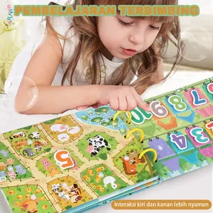 Buku Edukasi Anak - Buku Aktivitas Anak Busybook, Buku Sibuk Teka-teki, Mainan Stiker Interaktif, Buku Belajar untuk Anak, Mainan Edukatif Anak, Meningkatkan Keterampilan Motorik Anak dengan Teka-teki dan Stiker!