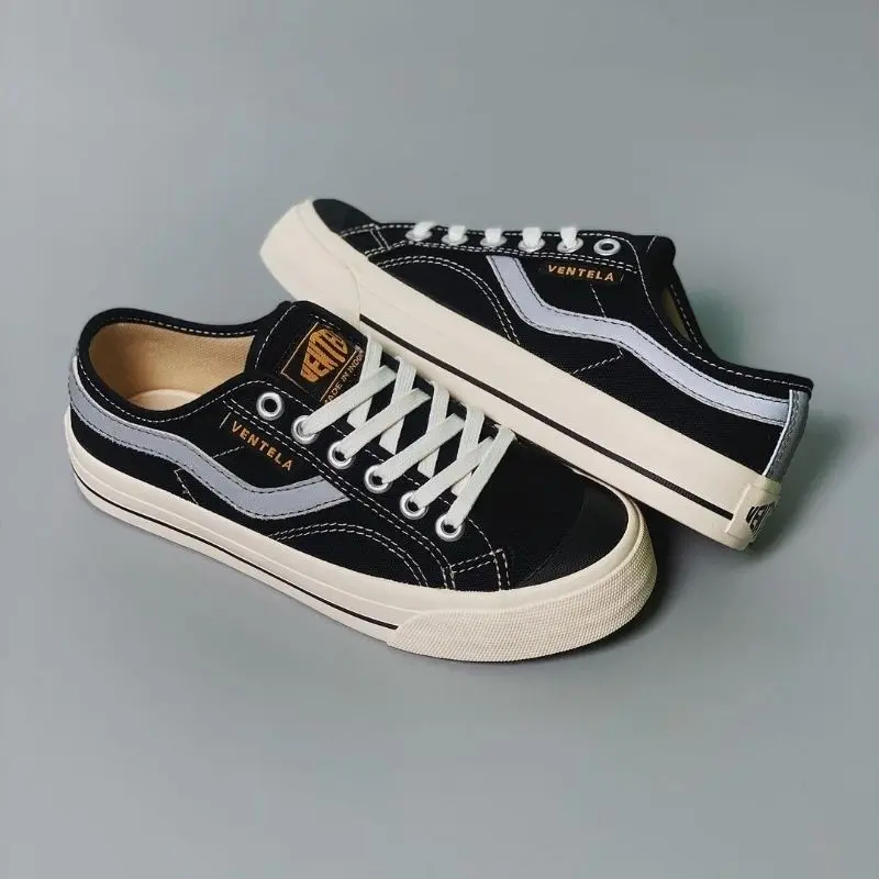 Sneakers Pria Terlaris!! Sepatu Ventela New Public Black Natural Piihan Terbaik Untuk Sekolah Anak Cowok/Cewek
