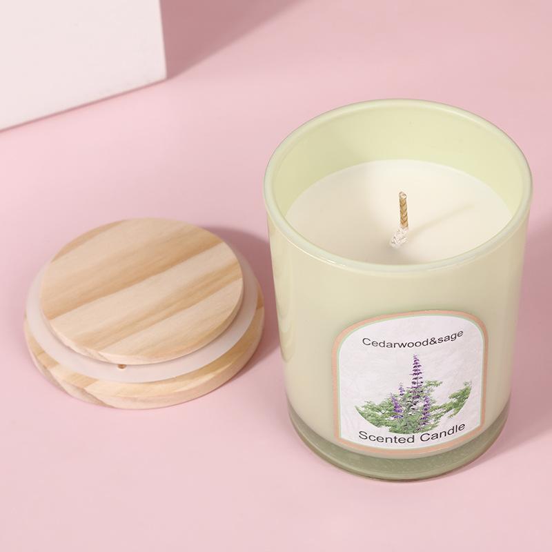 Glass Candle, 1 Count Flower Scented Candle, Smokeless Aromatherapy Candle, Home Decor Supplies for Living Room Bedroom Wedding, Freshener 4