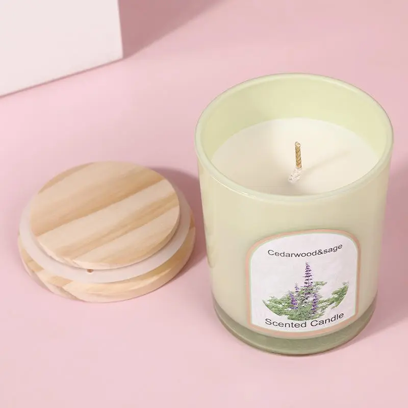 Glass Candle, 1 Count Flower Scented Candle, Smokeless Aromatherapy Candle, Home Decor Supplies for Living Room Bedroom Wedding, Freshener 4