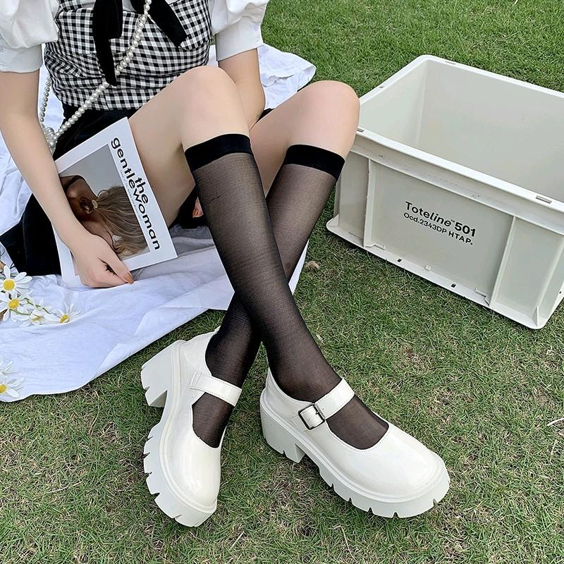 Sepatu loafers wanita sepatu Loly MJ Hitam Putih Shoes Sandal Sendal fantofel  korea 6