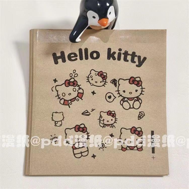 Túi giấy Kraft, Thiết kế Hello Kitty, Opaque, Niêm phong tự động, Dày và dung tích lớn, Thích hợp để đóng gói, Vật liệu đóng gói, Túi quà, Năm 2025 4