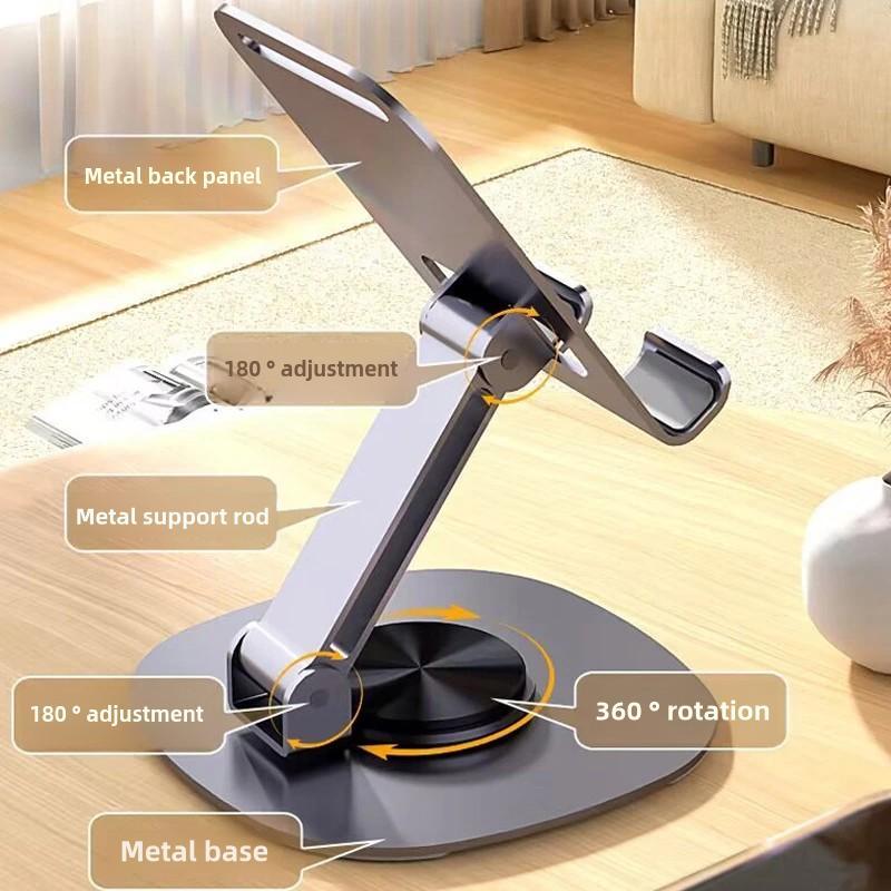 Product Introduction of 360° Rotatable Foldable Phone & Tablet Holder, Adjustable Height Phone Stand, Universal Tablet & Phone Accessories for Home Office 2