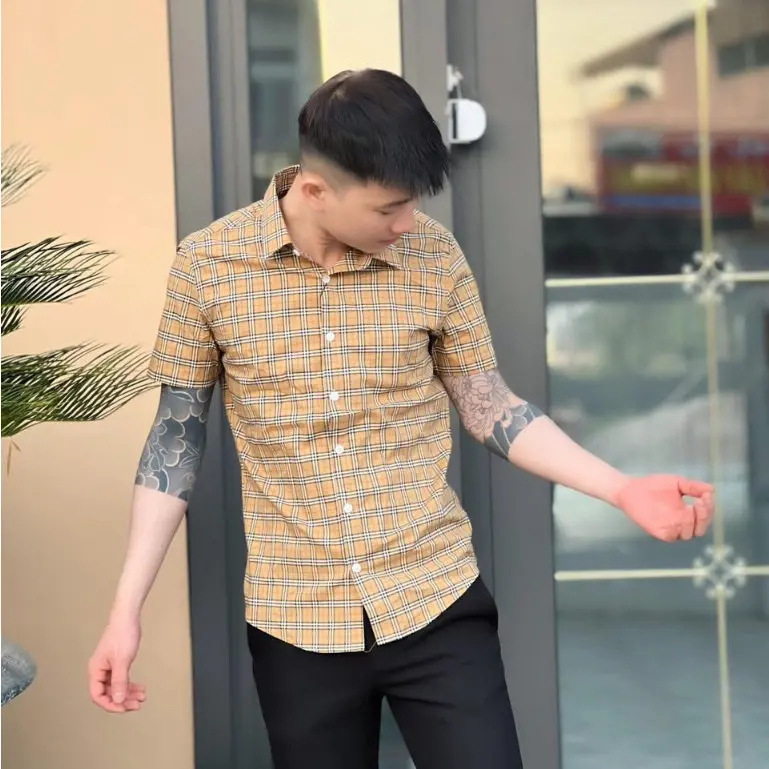 Sơ Mi Nam Caro Ngắn Tay Dài Tay Chất Vải Lụa Kate Mềm Mịn Thoáng Mát Chuẩn Form Hàn Quốc [Beauty Store] Áo Menswear Shirt