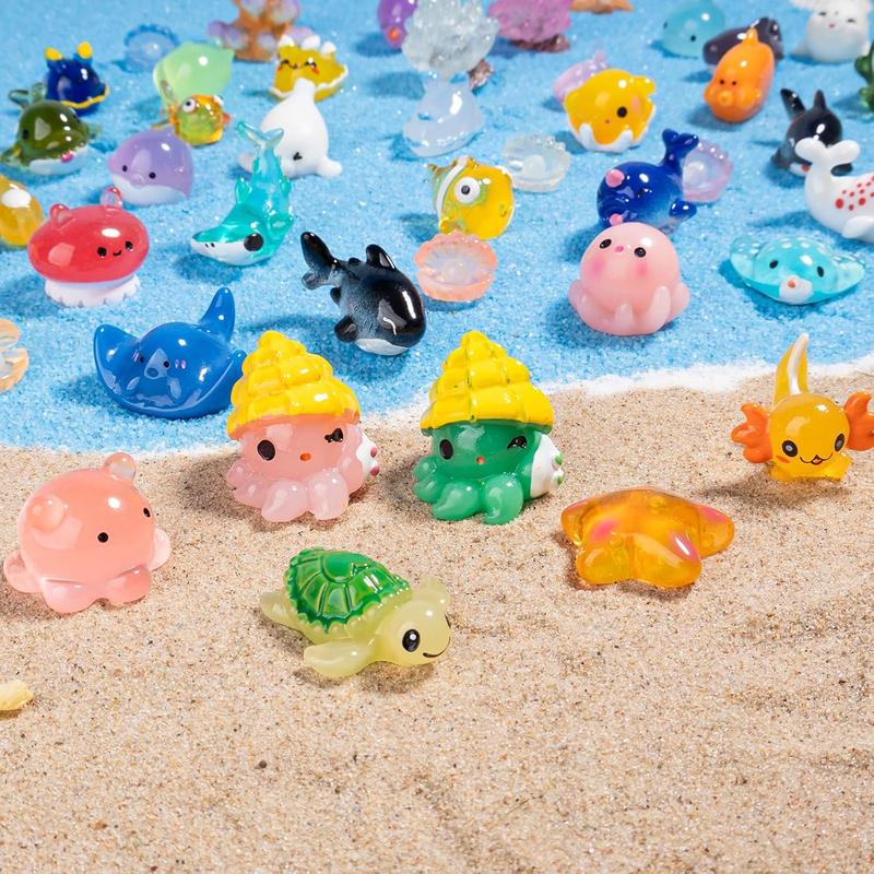 Random Color Cute Animal Shaped Miniature Fish & Aquatic Decoration ...
