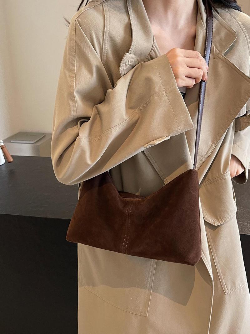 Product Introduction of Women's Solid Color Crossbody Bag, Fashionable Versatile Shoulder Bag with Adjustable Strap, Casual Trendy Versatile High-quality Daily Commuting Bag 5