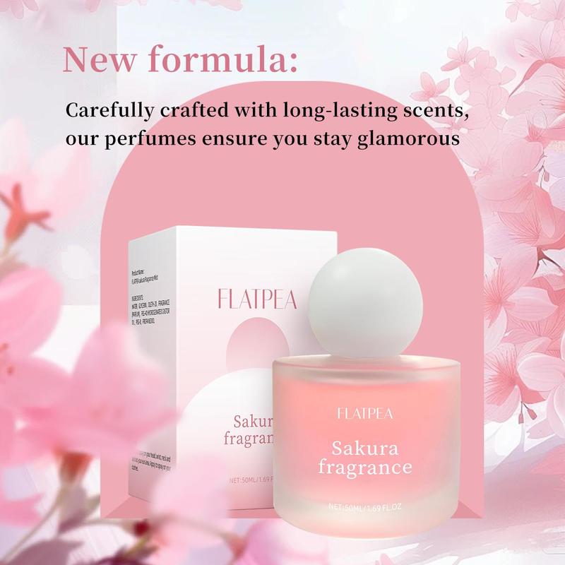 Elegant Sakura Fragrance Spray for Women, Long Lasting Fragrance for Birthday Gifts, Natural Refreshing Perfume Mist for Daily Use 3