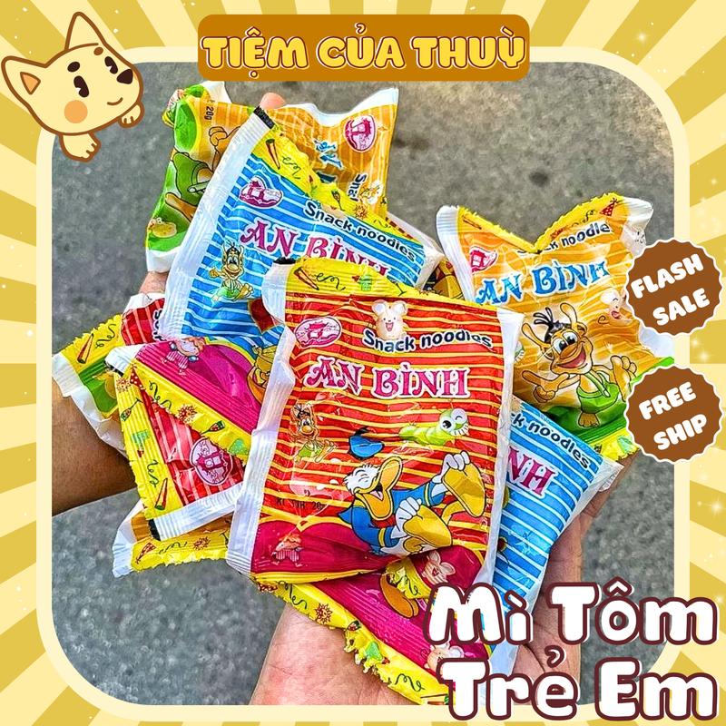 Bịch 50 Gói Mì Tôm Trẻ Em An Binh, Mì Ăn Liền Trẻ Em, Mì An Binh Tuổi Thơ Tiệm Ăn Vặt Thuỳ Bùi