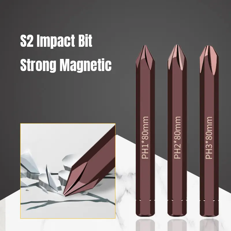【COD】 Mata Obeng Ketok TEKIRO PH1 PH2 PH3 80mm PLUS MINUS - Mata Obeng TKR Heavy Duty Bits