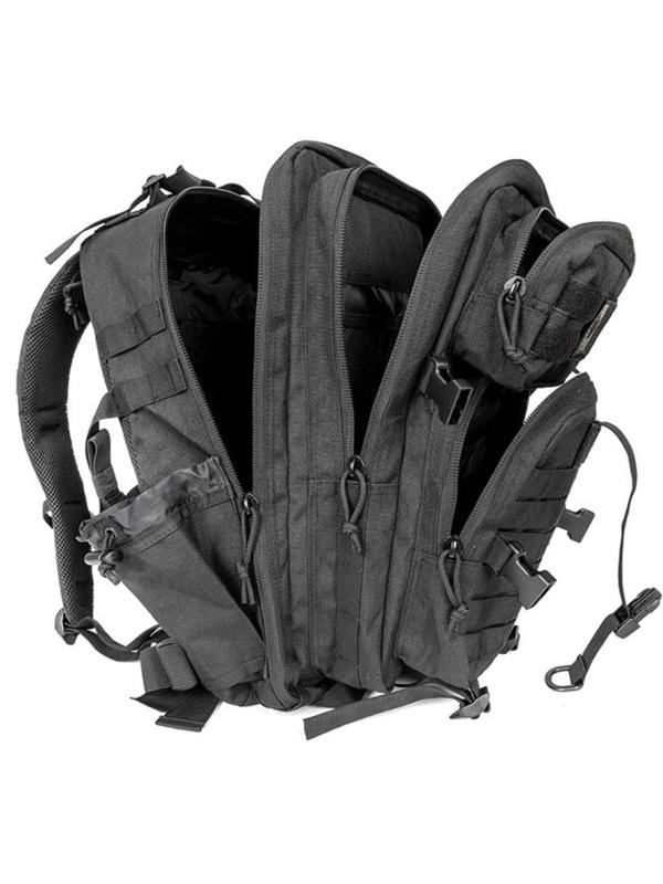 Unisex Casual Sportive Patched Design Backpack,  Minimalist Large Capacity Plain Color Release Buckle Design Backpack for Outdoor Sports 3