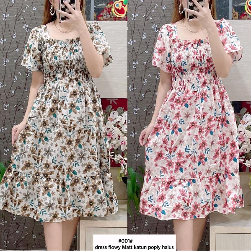 Gege-  Natasya dress/ daster Motif bunga dress fashion wanita  banyak motif 1