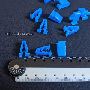 (10pcs)Klip Biru Jepit Cover Body Motor Honda Vario Beat Universal / Kancing Plastik Snap Rivet / Klip Jepit Biru / Klip Body Batok