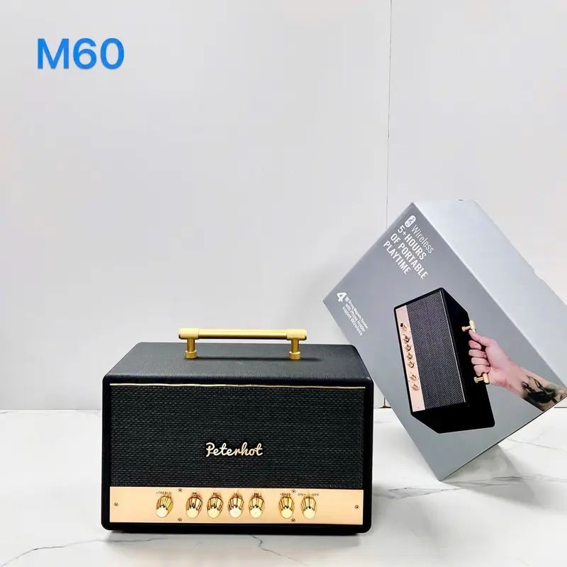 Loa bluetooth M60 deco phòng. Nghe nhạc ngoài trời 0