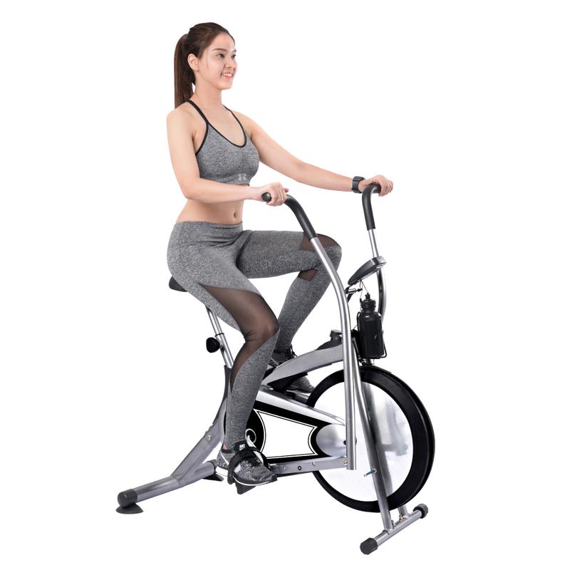 (Màu Xám)BG-Việt Nam Mall - Xe đạp tập thể dục Air bike 8701 Tập Gym ,tập tại nhà