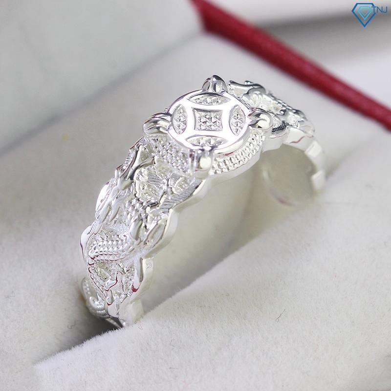 Nhẫn nam đẹp kim tiền hình rồng bằng bạc sang trọng NNA0619 - Trang Sức TNJ