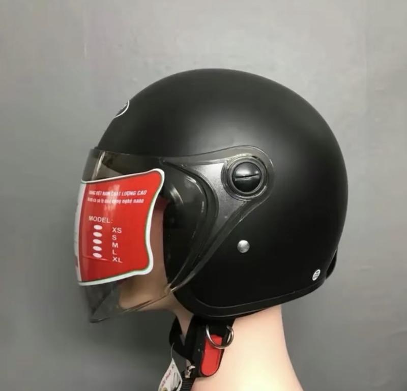 Product Introduction of Mũ bảo hiểm 3/4 sundy 818 có kính, màu hồng, màu xanh, màu đen, màu đỏ, màu mận, màu bộ đội 6