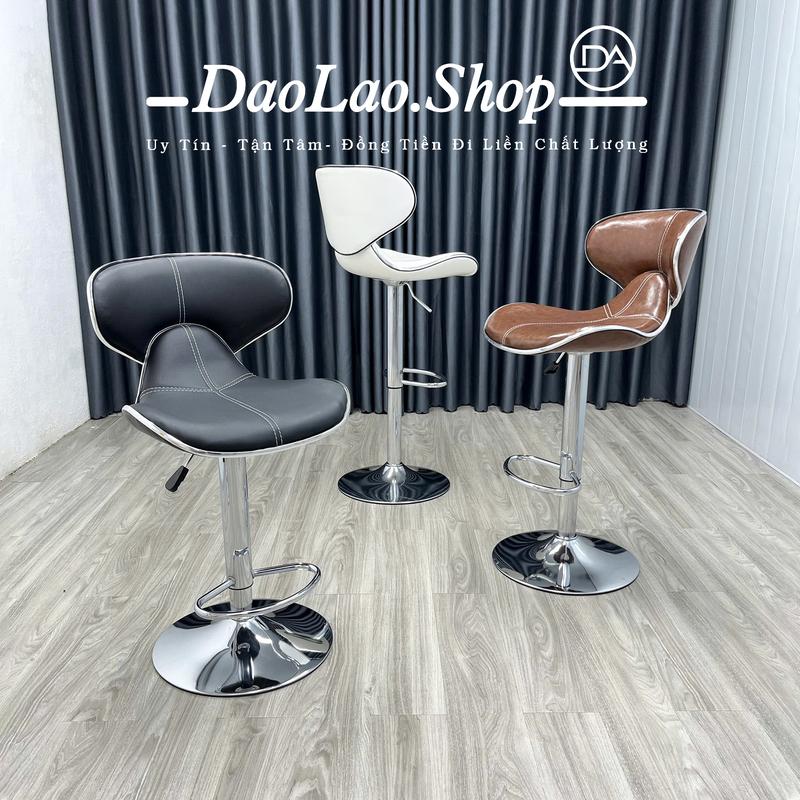 Ghế Quầy Bar Ghế Make Up Ghế Spa Ghế Xoay Bọc Da Cao Cấp - Cao 60_80cm Hàng Có Sẵn Make Da Cá