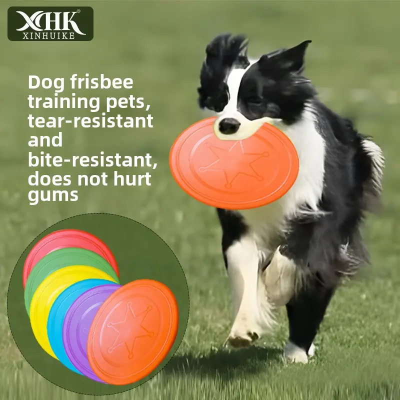 Dog Frisbee Pet Toys Pet Interactive Training Frisbee Floating Water Bite Resistant Soft Frisbee Pet Supplies Wholesale