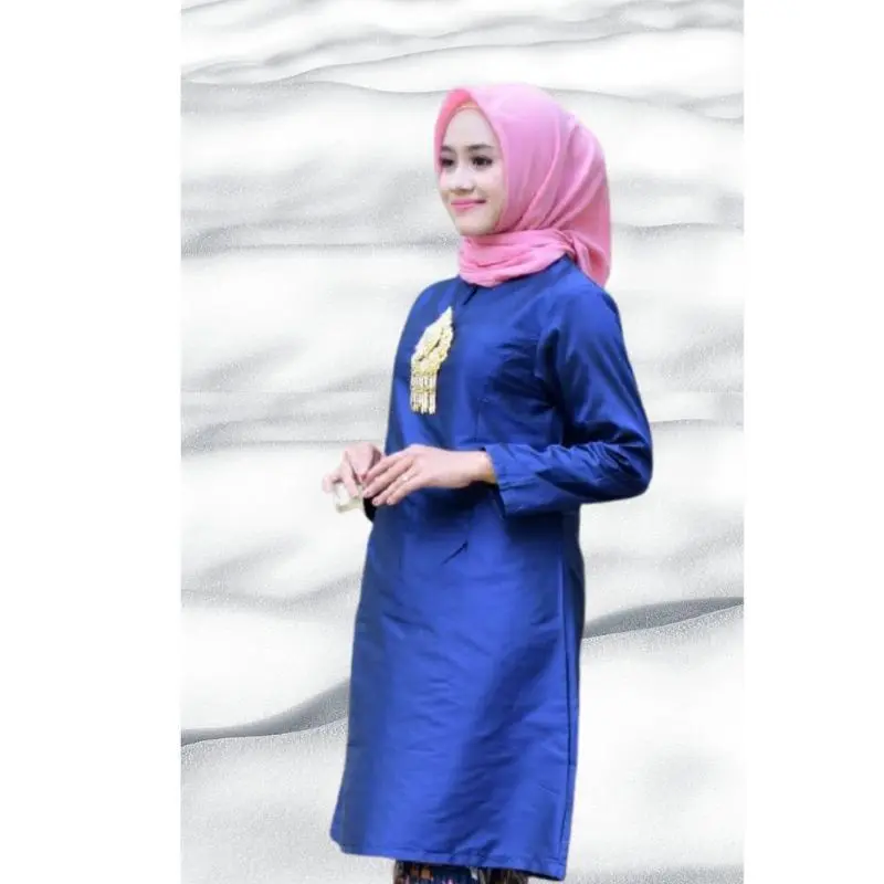 BEST SELLER//REALPICT ATASAN KEBAYA TUNIK TAFETA//TUNIK TAFETA FATIMAH//ATASAN TUNIK PADANG Polos Wanita 4