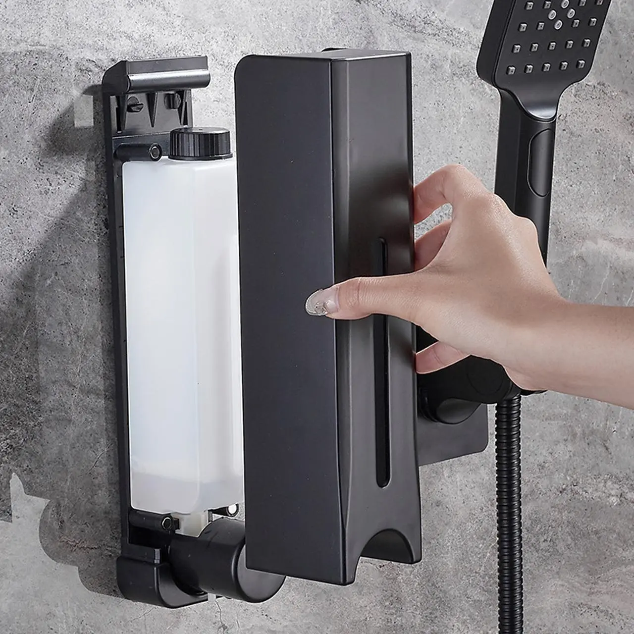 500ml Soap Liquid Dispenser, 1 Count Wall Mounted Manual Soap Dispenser, Household Organizer For Bathroom