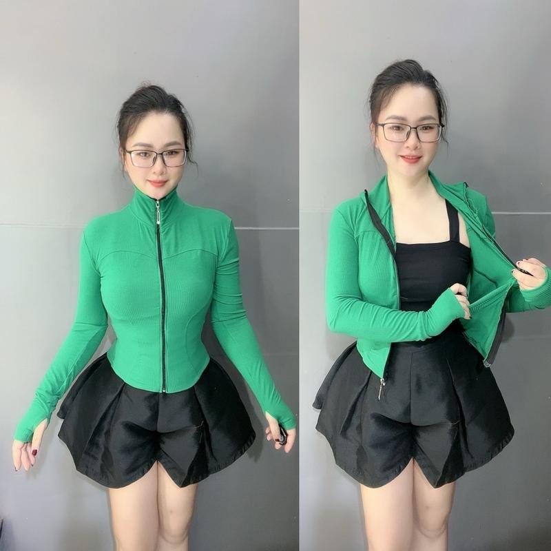 (CÓ TÚI) Áo Khoác Ủ Kem Mã TR.6100 Cổ Lọ, Có Xỏ Ngón, Túi Trong