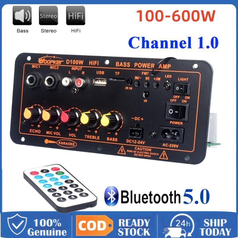  【Bán chạy Mạch loa D100 Bluetooth 5.0 hát Karaoke 120w mic trợ giảng không dây cài áo cay mini 2 