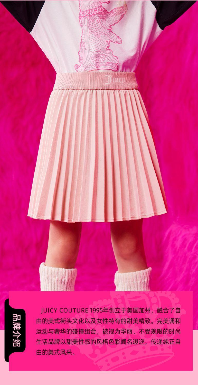 Product Introduction of 2025 Juicy Couture Kids Orange Children's Sports Pleated Skirt Stylish Half Skirt for Older Kids Parent-Child Outfit 3