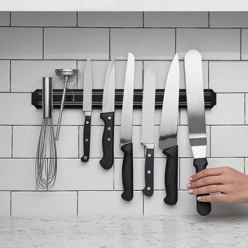 #KUP 1 Piece / 2 Pieces 15 Inch Multi-Function Magnetic Knife Holder Rack, Wall Mounted Knife Magnetic Strip Organizer With Super Strong Magnet For Kitchen, Garage, Workshop 0