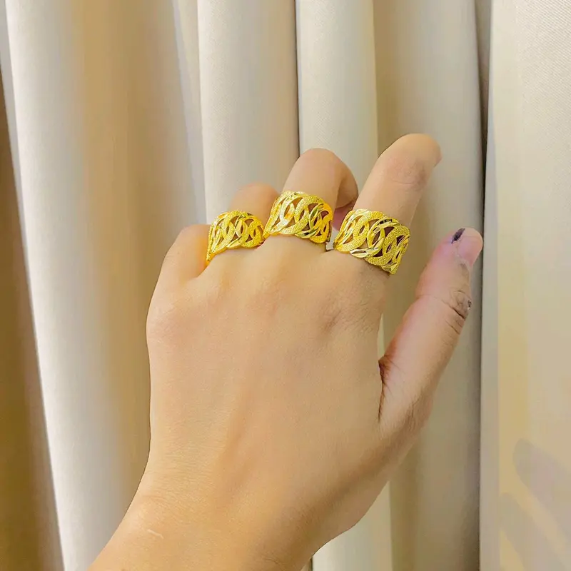 cincin motif coco ss wanita cantik desember ceria Gold 0