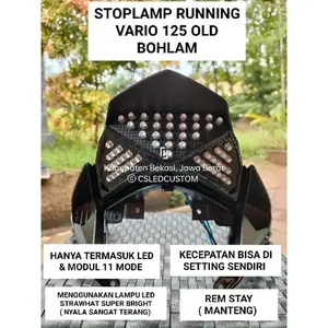 Stoplamp Running 125 Techno Old Bohlam 11 Mode Auto Motor