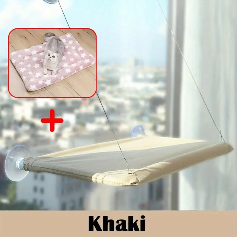 Cat Window Hammock Bed, Cat Window Perch, Cozy Cloud-Like Perch for Feline Naptime, Space-saving Solution for Cat Lovers 8