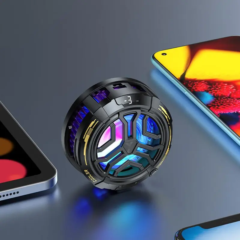 Magnetic Phone Cooler, Semiconductor Phone Cooler with LED Digital Display, Detachable Back Clip, Phone Accessories for Gaming, Watching Video 0