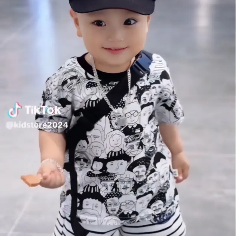 Set Bộ Hoạt Hình Cho Bé, Chất Cotton Mềm Nhẹ Mát - Shop Thời Trang Trẻ Em KidStore - K02 bococtay chobe 0