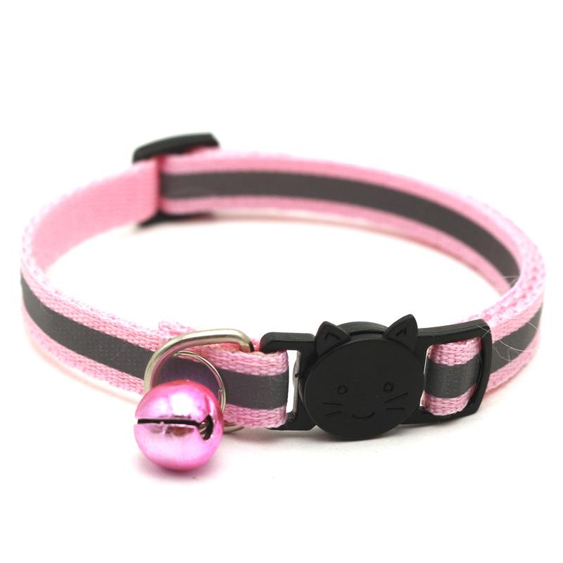Product Introduction of Safety Buckle Detachable Reflective with Bell Cute Pet Products Colorful Nylon Collars Accessories Necklace Cat Dog Bell Collar 20