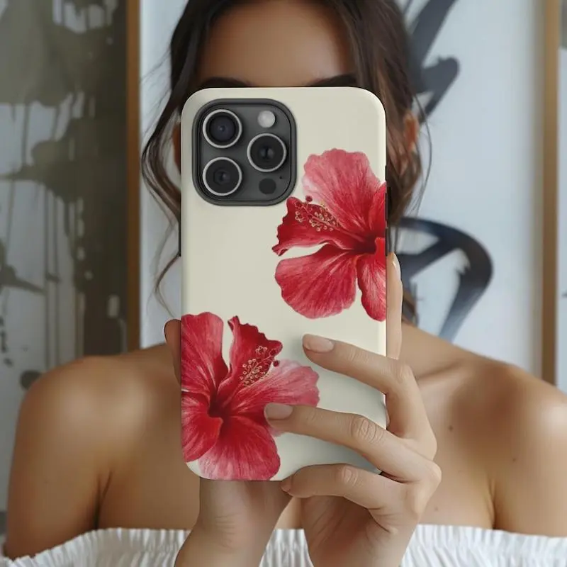 Floral Pattern Phone Case, Fashion Phone Protective Cover, Phone Accessory Compatible with iPhone 11 12 13 14 15 16 Pro Max
