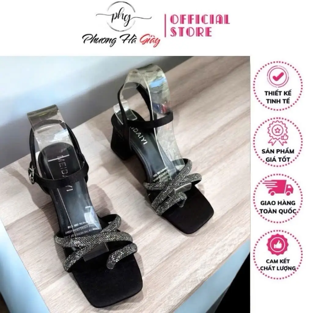 Dép xỏ ngón M620 - Sandal nữ đính đá xinh - Shoes