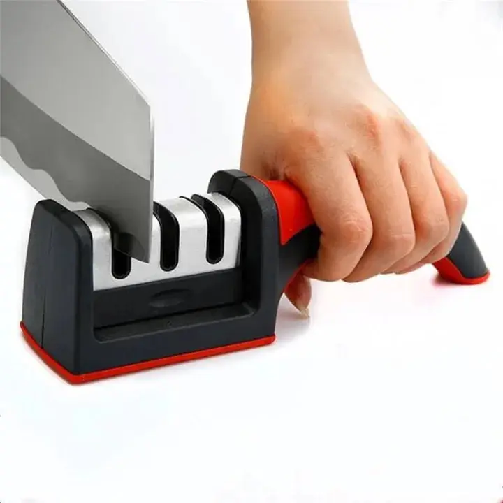 Dụng Cụ Mài Dao Bộ Mài Dao Cầm Tay 3 Rãnh 3 Cấp Độ Inox hiệu quả an toàn 1