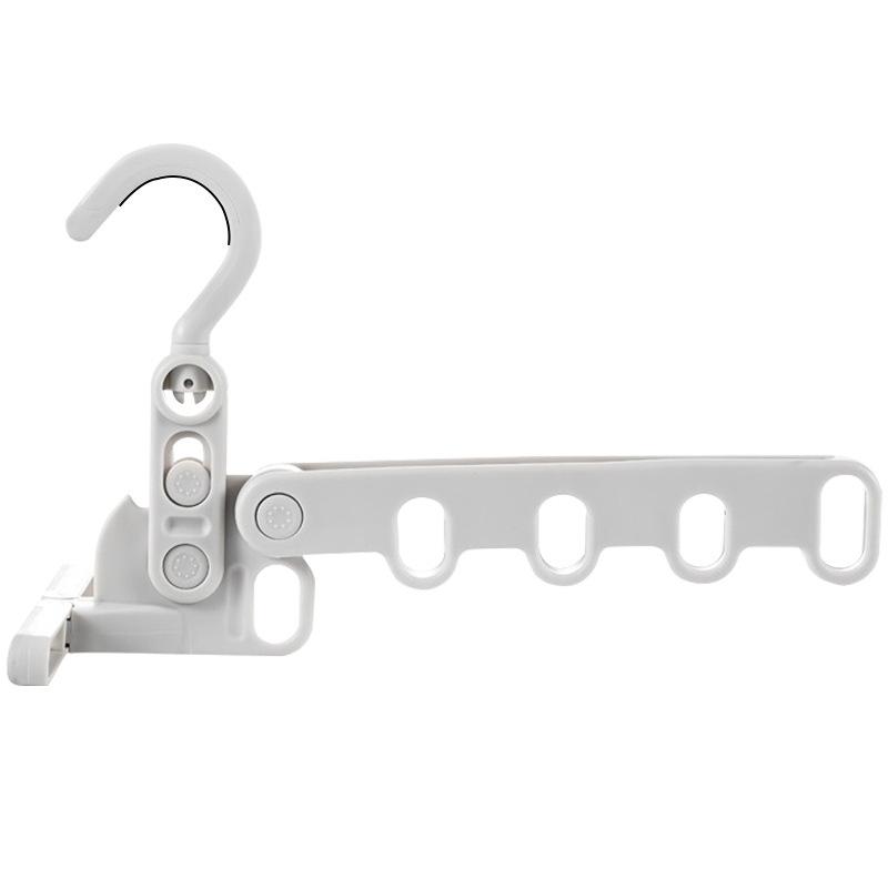 Foldable Five-Hole Clothes Hanger Travel Business Traveling Portable Hotel Plastic Hang the Clothes Artifact Dormitory Clothes Hanger Hook 1Pcs Organiser Hanging