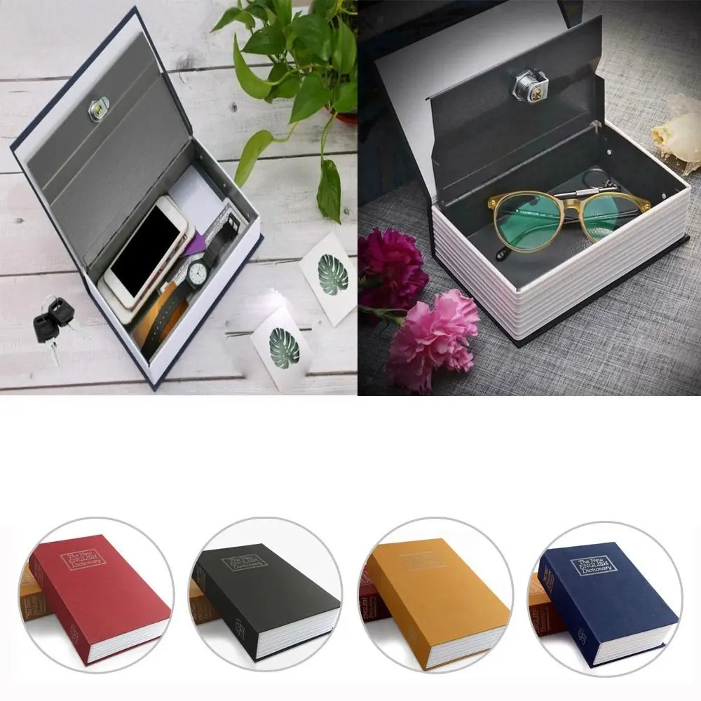 Home Diary Storage Secret Stash Booksafe Key Box With Lock Lock & Key Safe Piggy Bank Safe Diversion Metal Box Dictionary Hollow Book Simulated Book Safe
