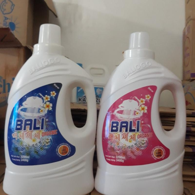 Nước Giặt Xả Bali Organic Can 3,2L hương nắng xuân màu hồng Làm Sạch
