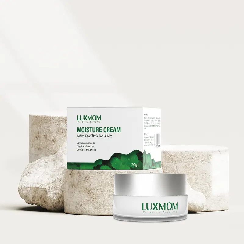 Kem Dưỡng Rau Má Luxmom 20G + Hỗ Trợ Trắng Da, Cấp Ẩm Chuyên Sâu 5