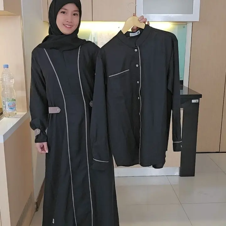 Gamis dan Koko Mouzalina premium Dress muslim Fashion muslim Dress pesta dan kondangan  kain katun madinah HQ by NANAKO 4