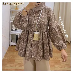 Aida Blouse Wanita Floral Babydoll LD 100