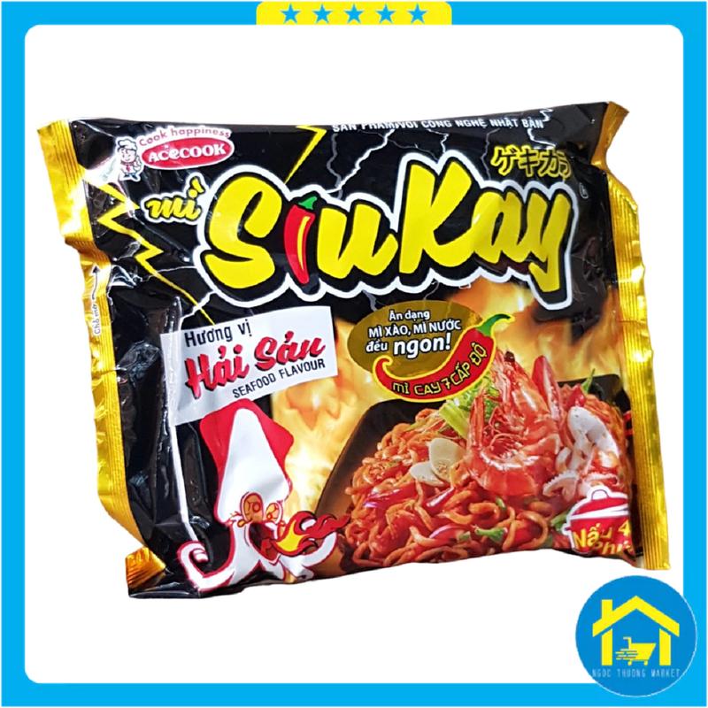 Mì SiuKay hương vị hải sản gói 128g Mì cay - Combo 4 gói 10 gói