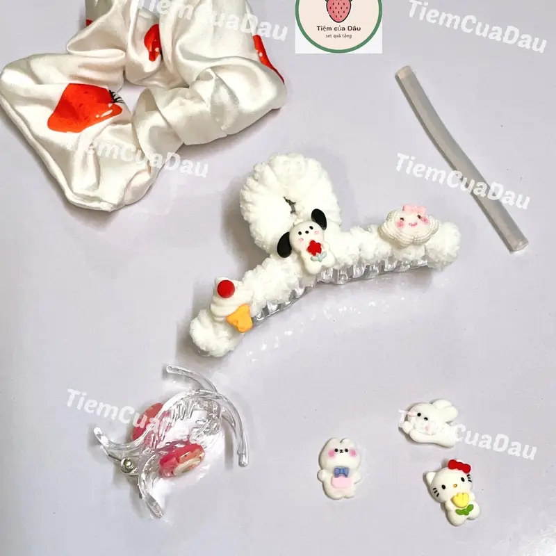 Set Quà Nguyên Liệu Tự Làm Kẹp Tóc Handmade Dễ Thương 6 Sticker 2